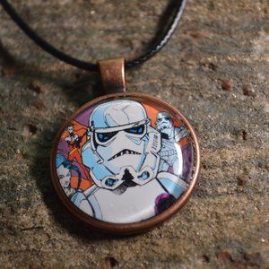 HANDMADE Stormtrooper Empire Star Wars Classic Comics Necklace